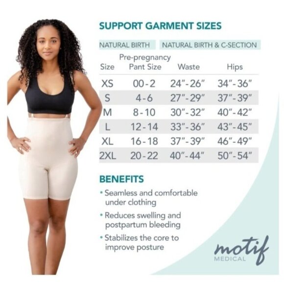 Motif Medical Postpartum Recovery Garment C Section Recovery Shapewear Size M - Picture 10 of 14